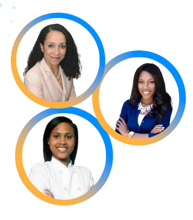 Three panelists speaking during a webinar on FSGS Awareness Day, highlighting the impact of rare kidney disease in the Black community.